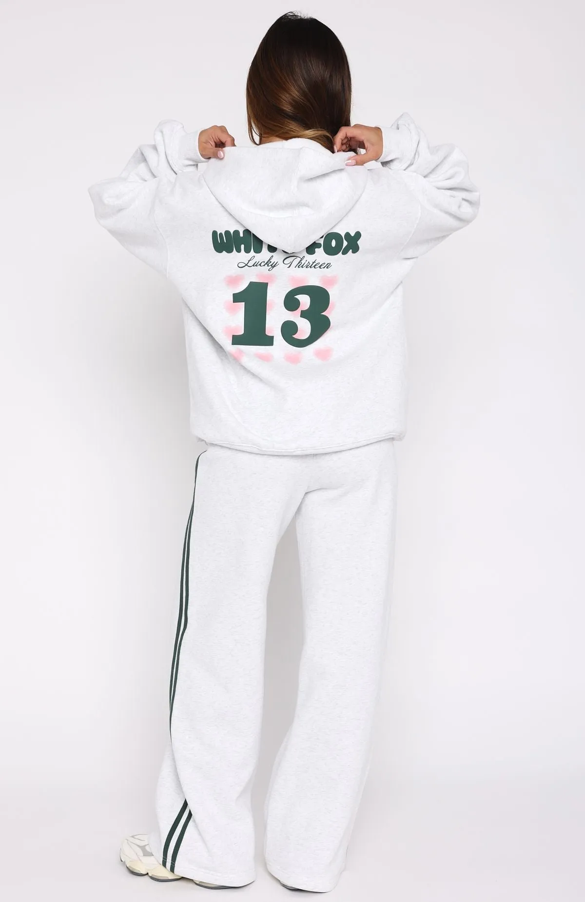 Lucky Thirteen Charise Wide Leg Sweatpants Grey Marle sold by White Fox Boutique product image thumbnail 4