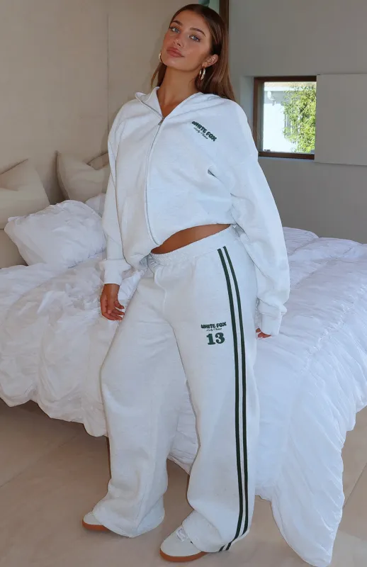 Lucky Thirteen Charise Wide Leg Sweatpants Grey Marle sold by White Fox Boutique