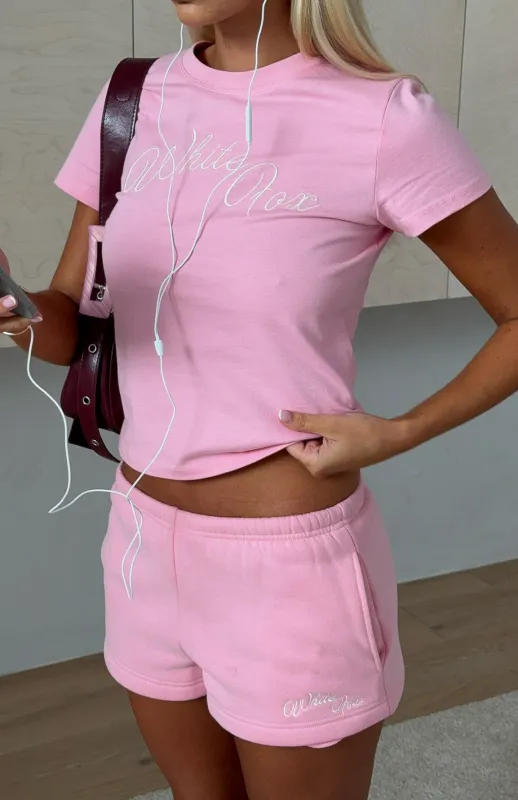 Lucky Thirteen Elsa Lounge Shorts Candy Pink sold by White Fox Boutique