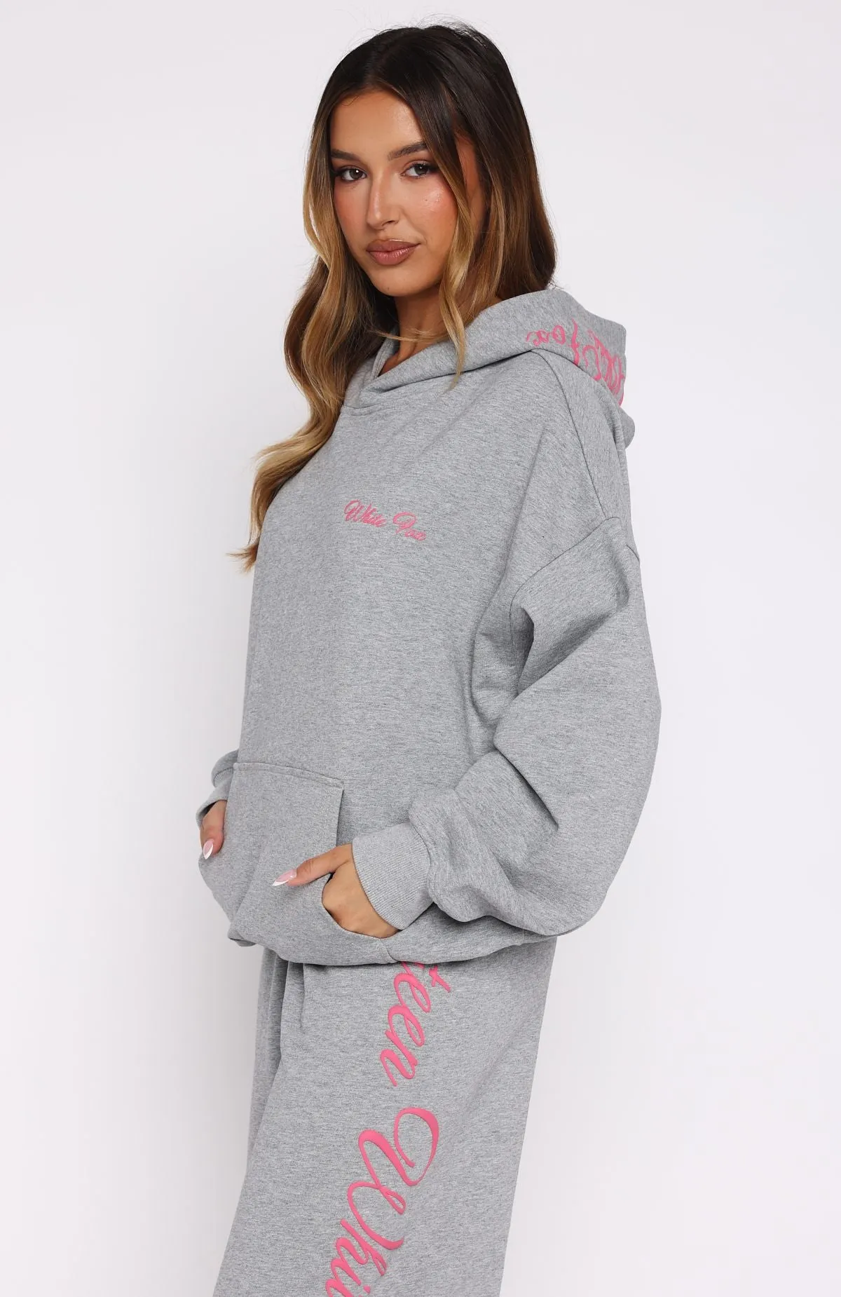 Lucky Thirteen Shaya Oversized Hoodie Dark Grey Marle sold by White Fox Boutique product image thumbnail 3