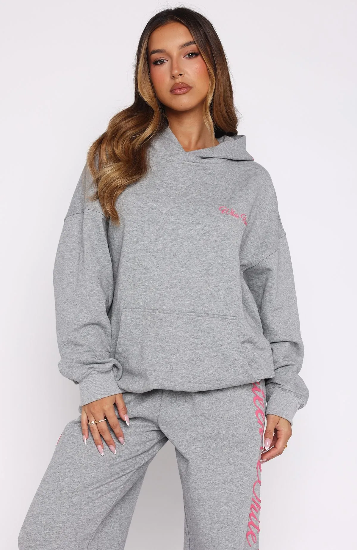 Lucky Thirteen Shaya Oversized Hoodie Dark Grey Marle sold by White Fox Boutique product image thumbnail 2