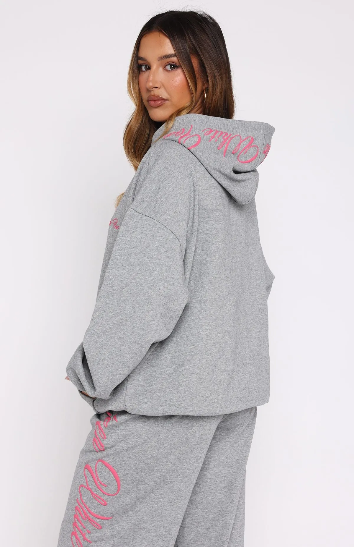 Lucky Thirteen Shaya Oversized Hoodie Dark Grey Marle sold by White Fox Boutique product image thumbnail 4