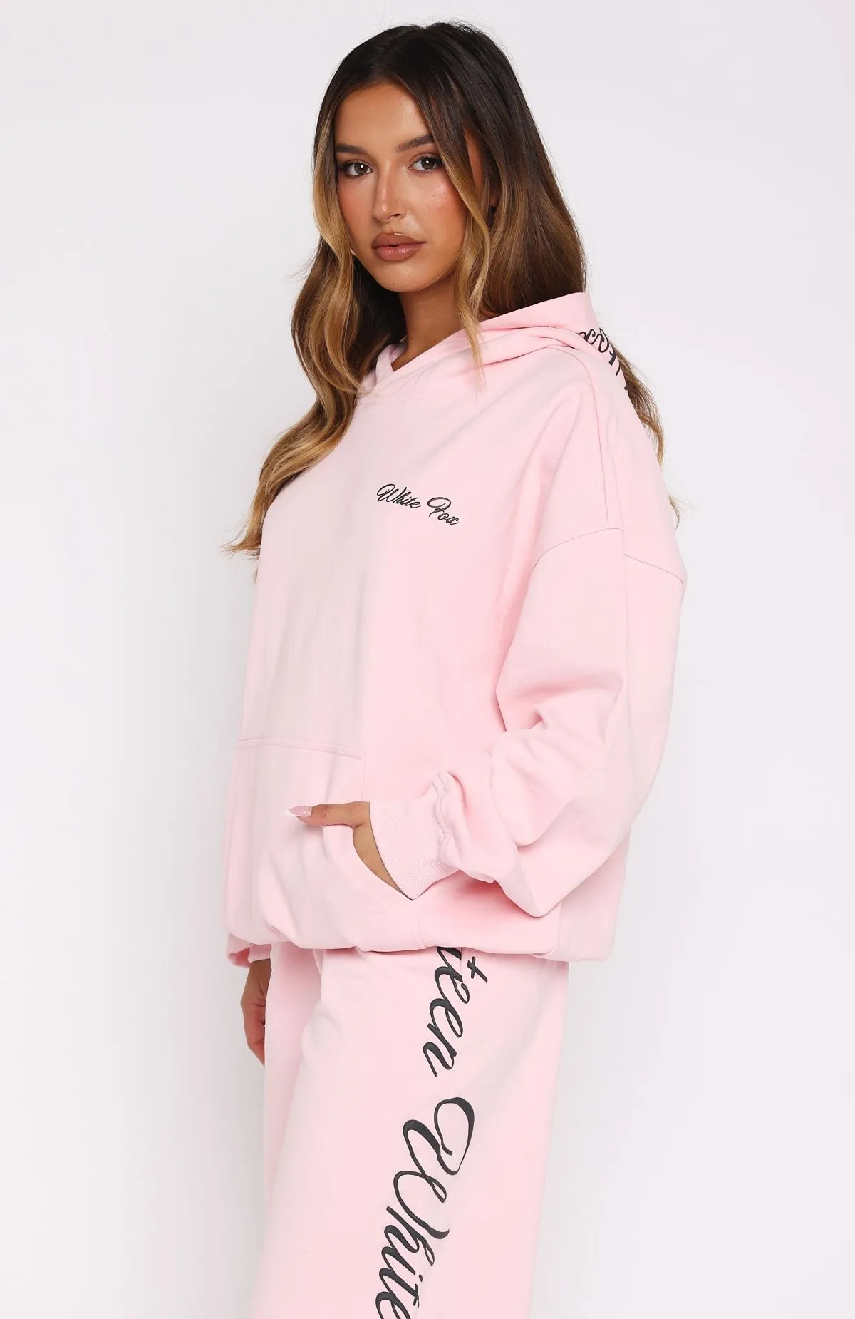 Lucky Thirteen Shaya Oversized Hoodie Soft Pink sold by White Fox Boutique product image thumbnail 3