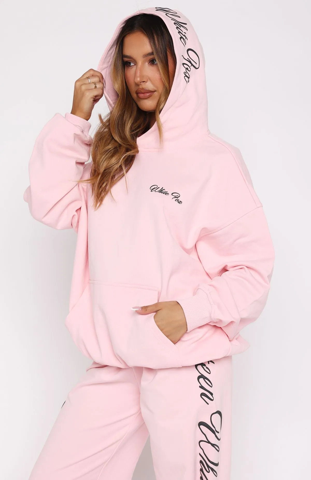 Lucky Thirteen Shaya Oversized Hoodie Soft Pink sold by White Fox Boutique product image thumbnail 5