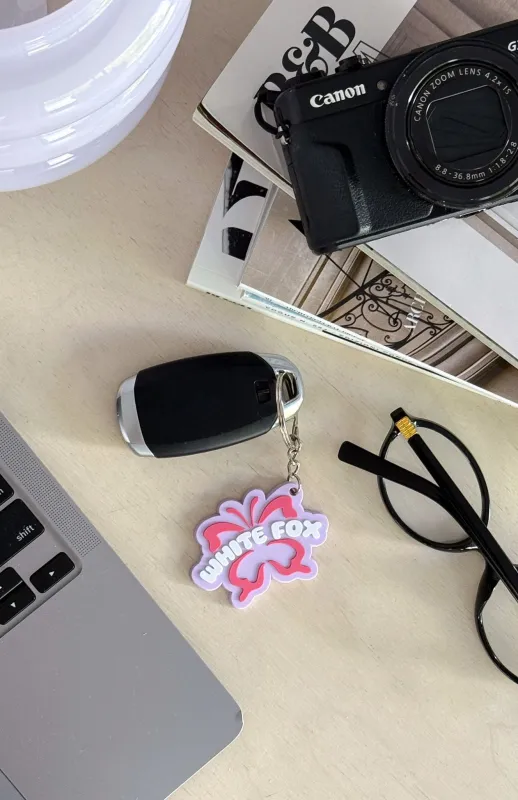 Lucky Thirteen Audrina Keychain Lilac sold by White Fox Boutique