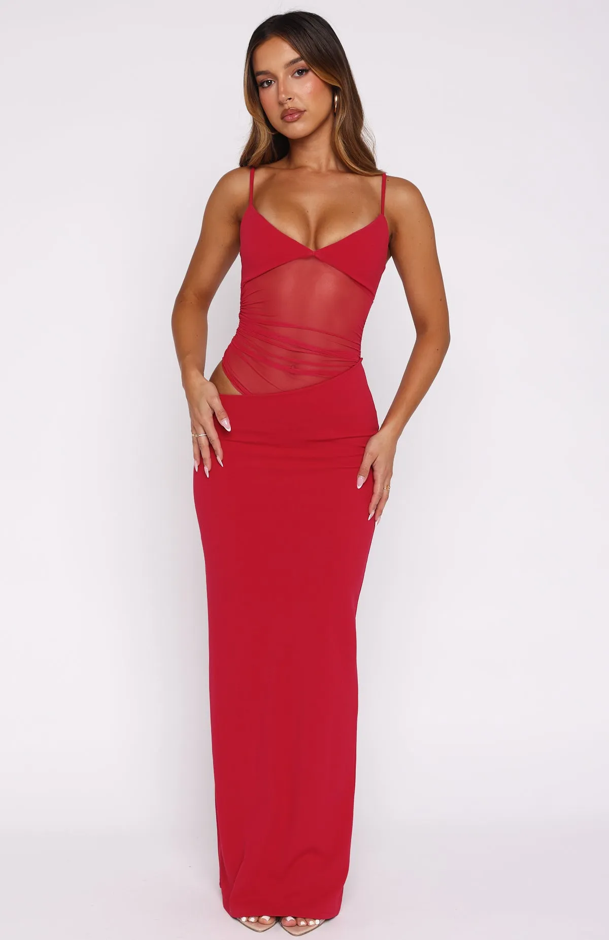 Call Me Up Maxi Dress Berry sold by White Fox Boutique product image thumbnail 2