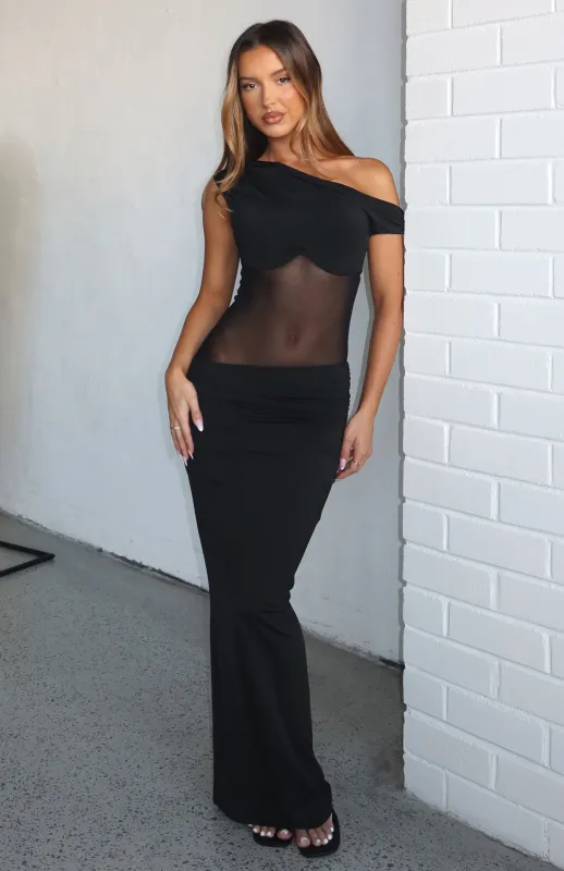 Pushing Limits Maxi Dress Black sold by White Fox Boutique