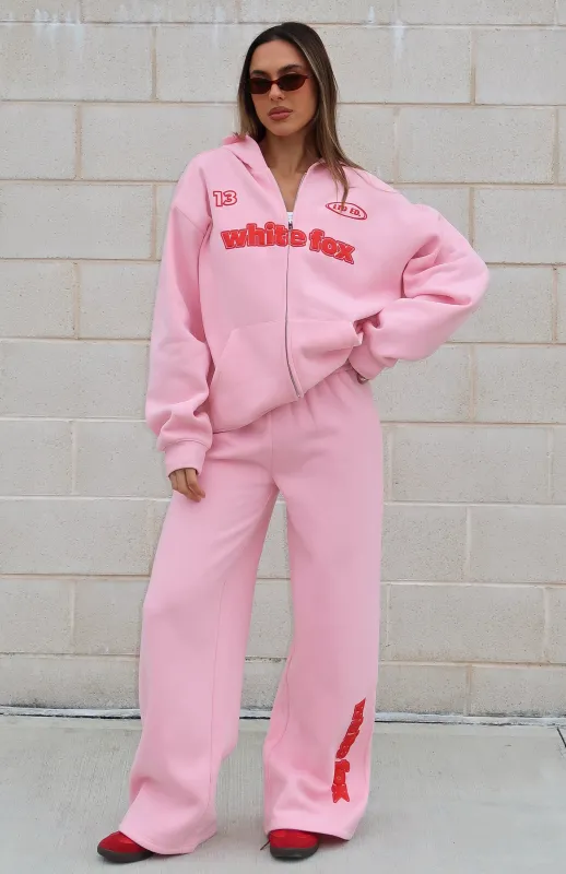 Ready To Go Wide Leg Sweatpants Pink sold by White Fox Boutique