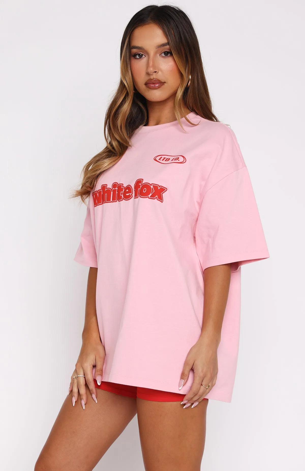 Ready To Go Oversized Tee Pink sold by White Fox Boutique product image thumbnail 3