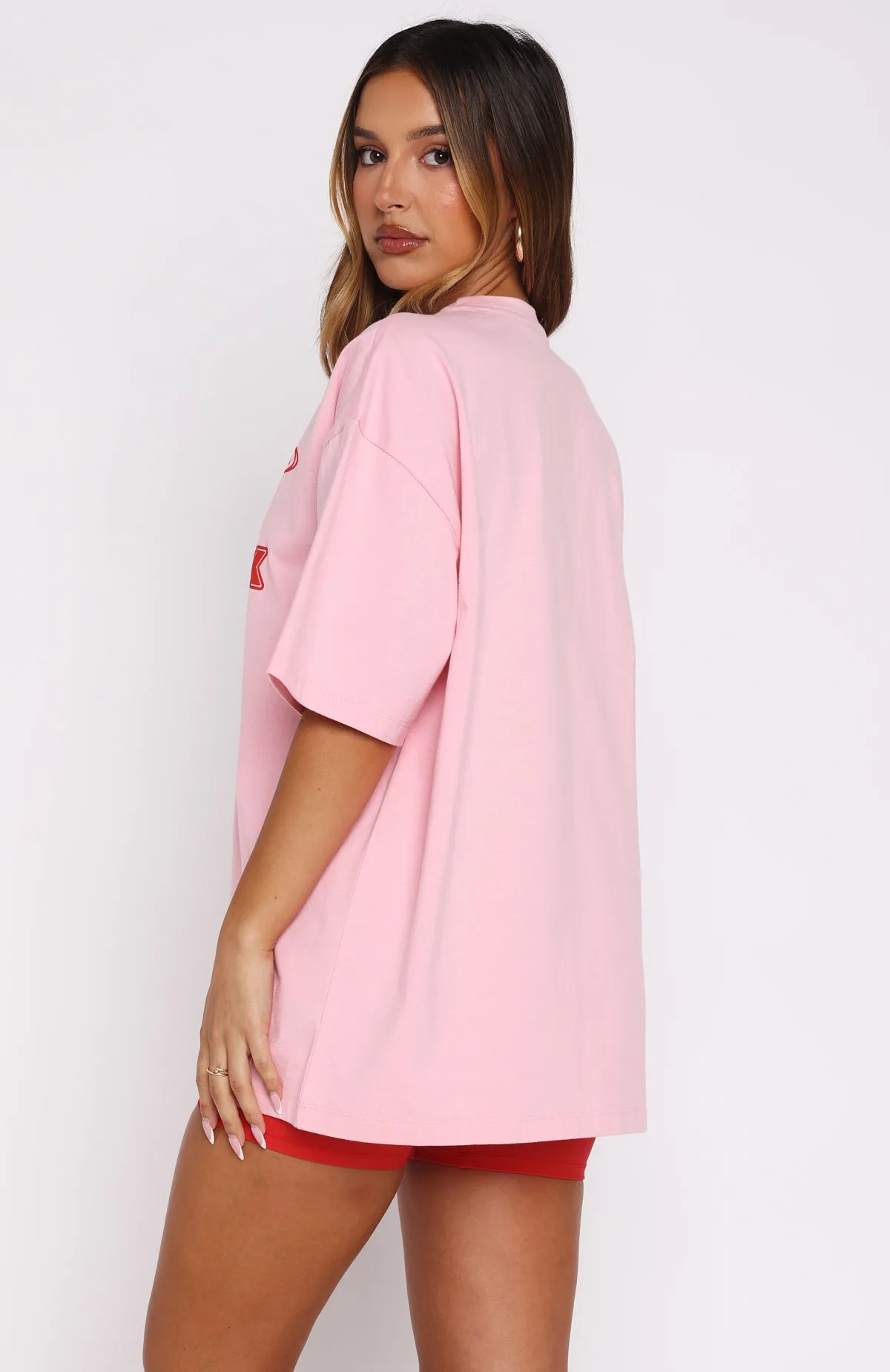 Ready To Go Oversized Tee Pink sold by White Fox Boutique product image thumbnail 4