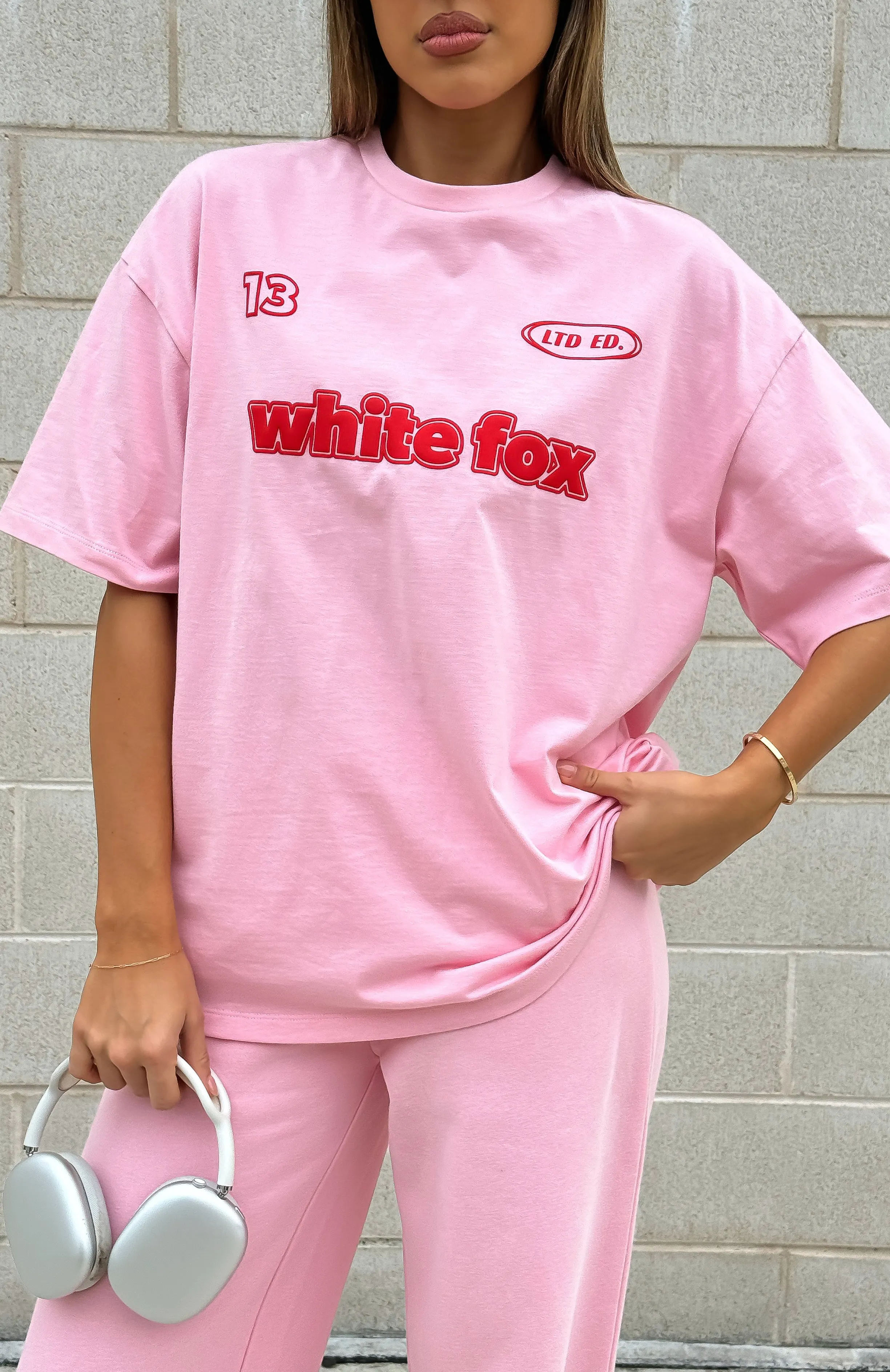 Ready To Go Oversized Tee Pink sold by White Fox Boutique