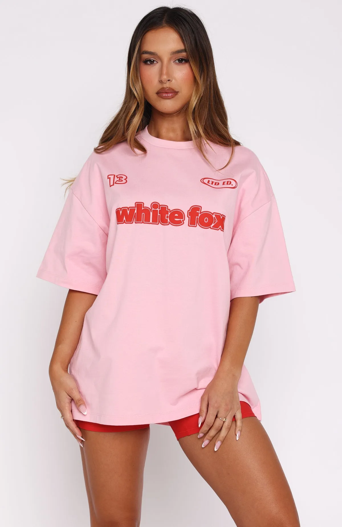 Ready To Go Oversized Tee Pink sold by White Fox Boutique product image thumbnail 2