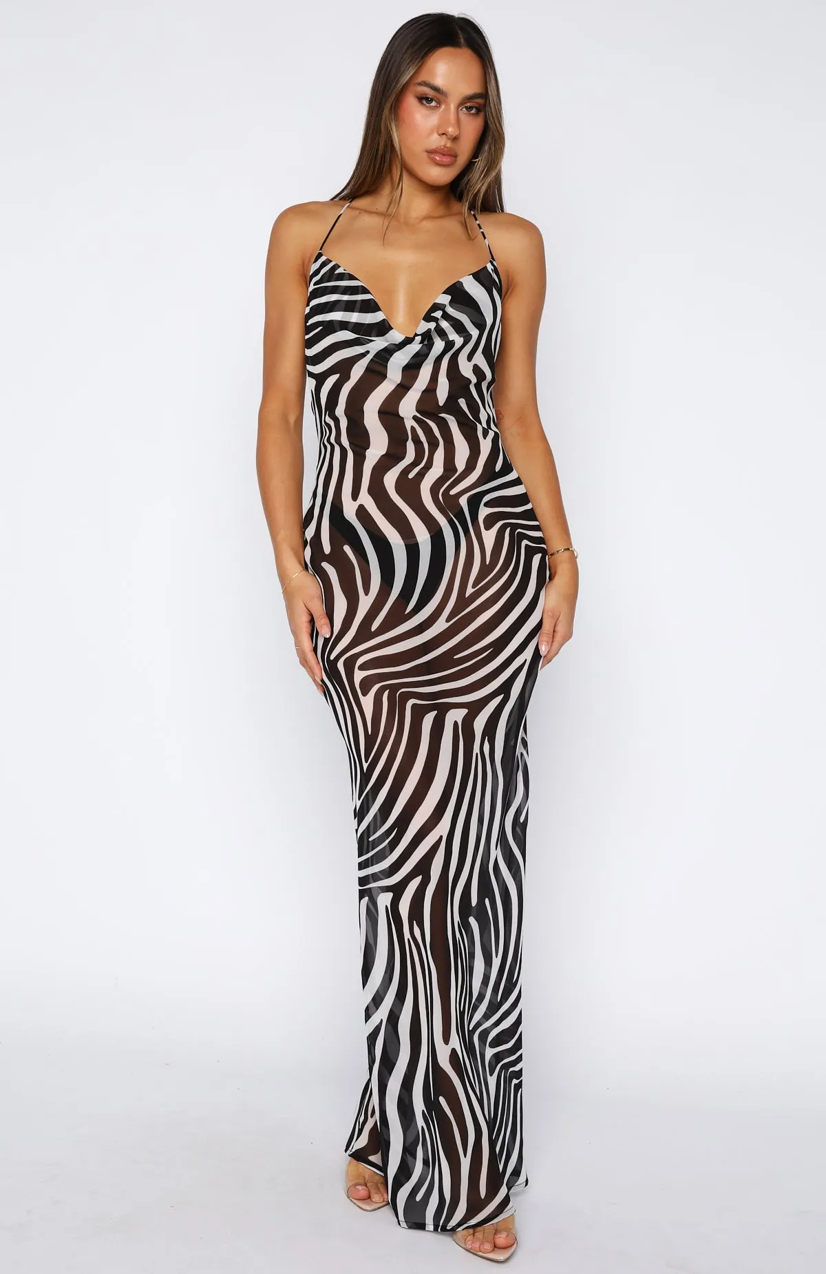 Just For Me Maxi Dress Zebra sold by White Fox Boutique product image thumbnail 3