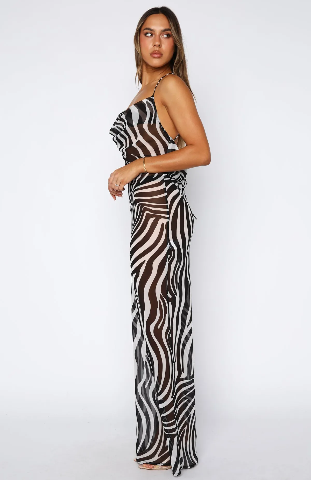 Just For Me Maxi Dress Zebra sold by White Fox Boutique product image thumbnail 4
