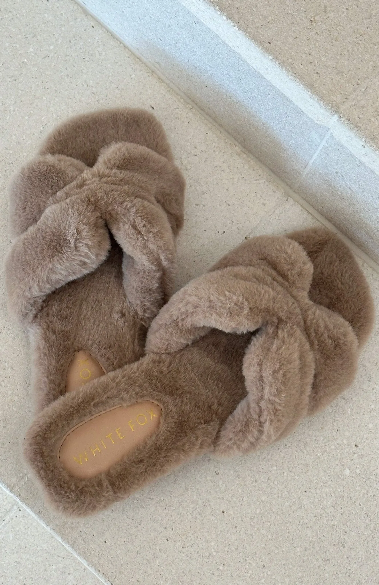Safa Slippers Latte sold by White Fox Boutique product image thumbnail 2