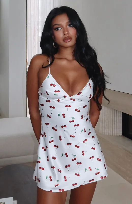 Let's Get Going Mini Dress Cherry sold by White Fox Boutique