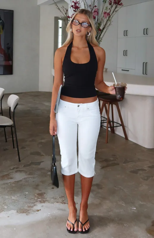 Annie Low Rise Capri Jeans Off White sold by White Fox Boutique