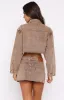 Something To Prove Cropped Denim Jacket Tan Wash sold by White Fox Boutique