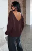 Softer Love Knit Sweater Chocolate sold by White Fox Boutique