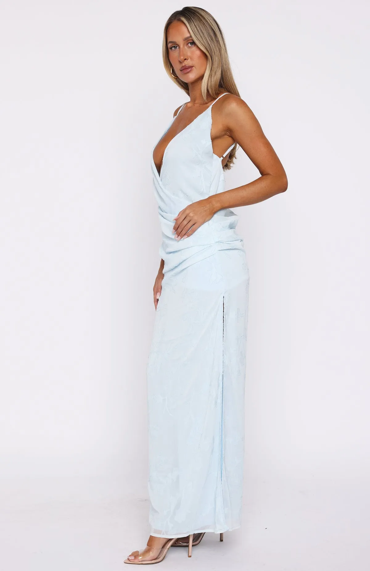Soft But Sharp Maxi Dress Sky Blue sold by White Fox Boutique product image thumbnail 4