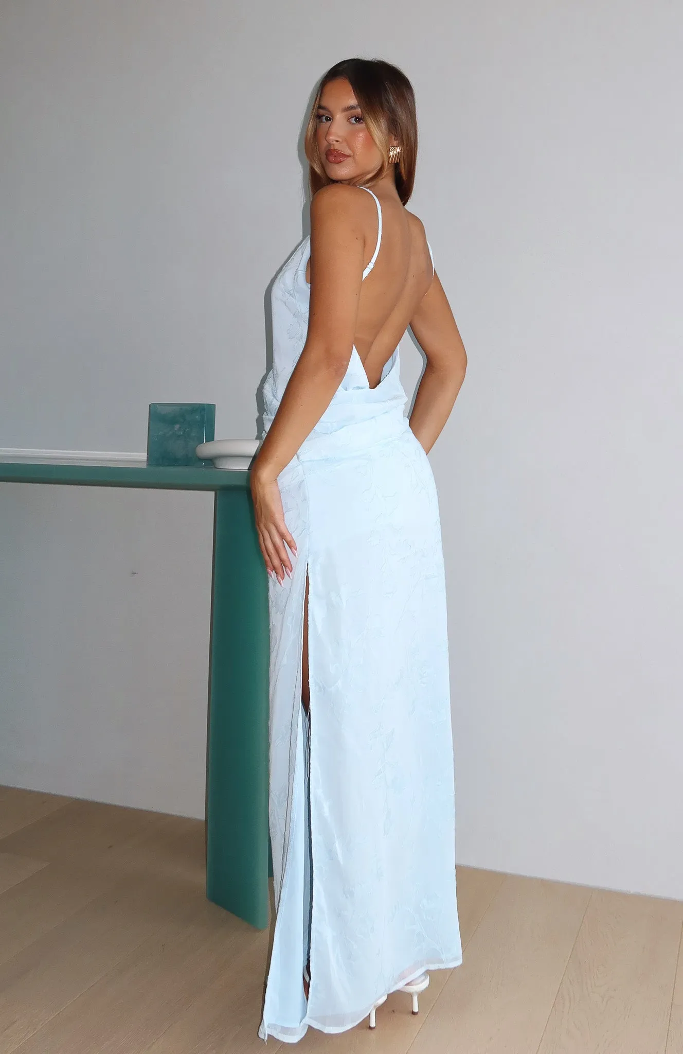 Soft But Sharp Maxi Dress Sky Blue sold by White Fox Boutique product image thumbnail 2