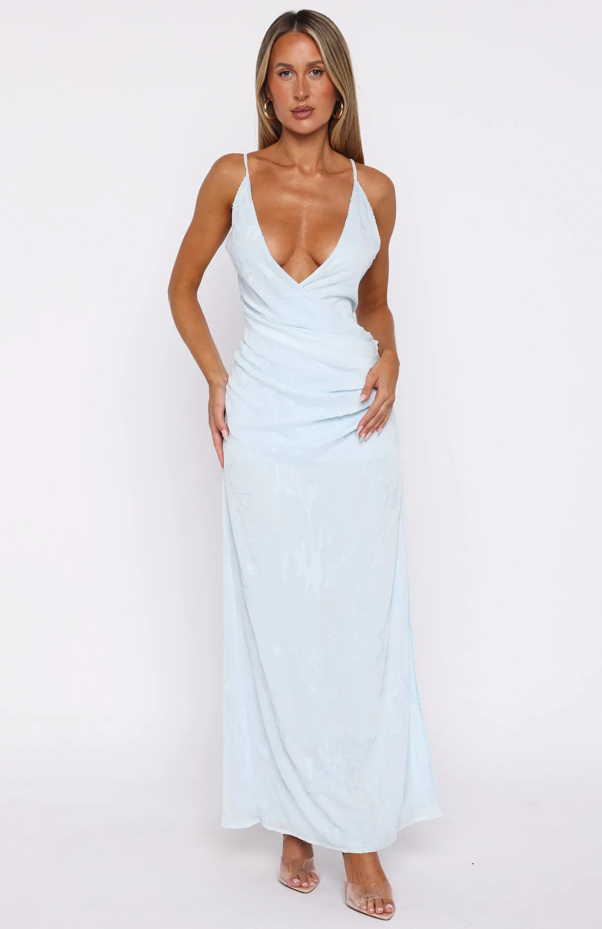 Soft But Sharp Maxi Dress Sky Blue sold by White Fox Boutique product image thumbnail 3