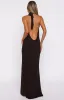 Always In Mode Halter Maxi Dress Chocolate sold by White Fox Boutique