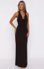 Always In Mode Halter Maxi Dress Chocolate sold by White Fox Boutique