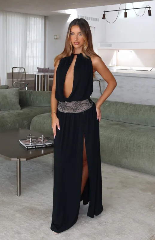 Never On Read Maxi Dress Black sold by White Fox Boutique