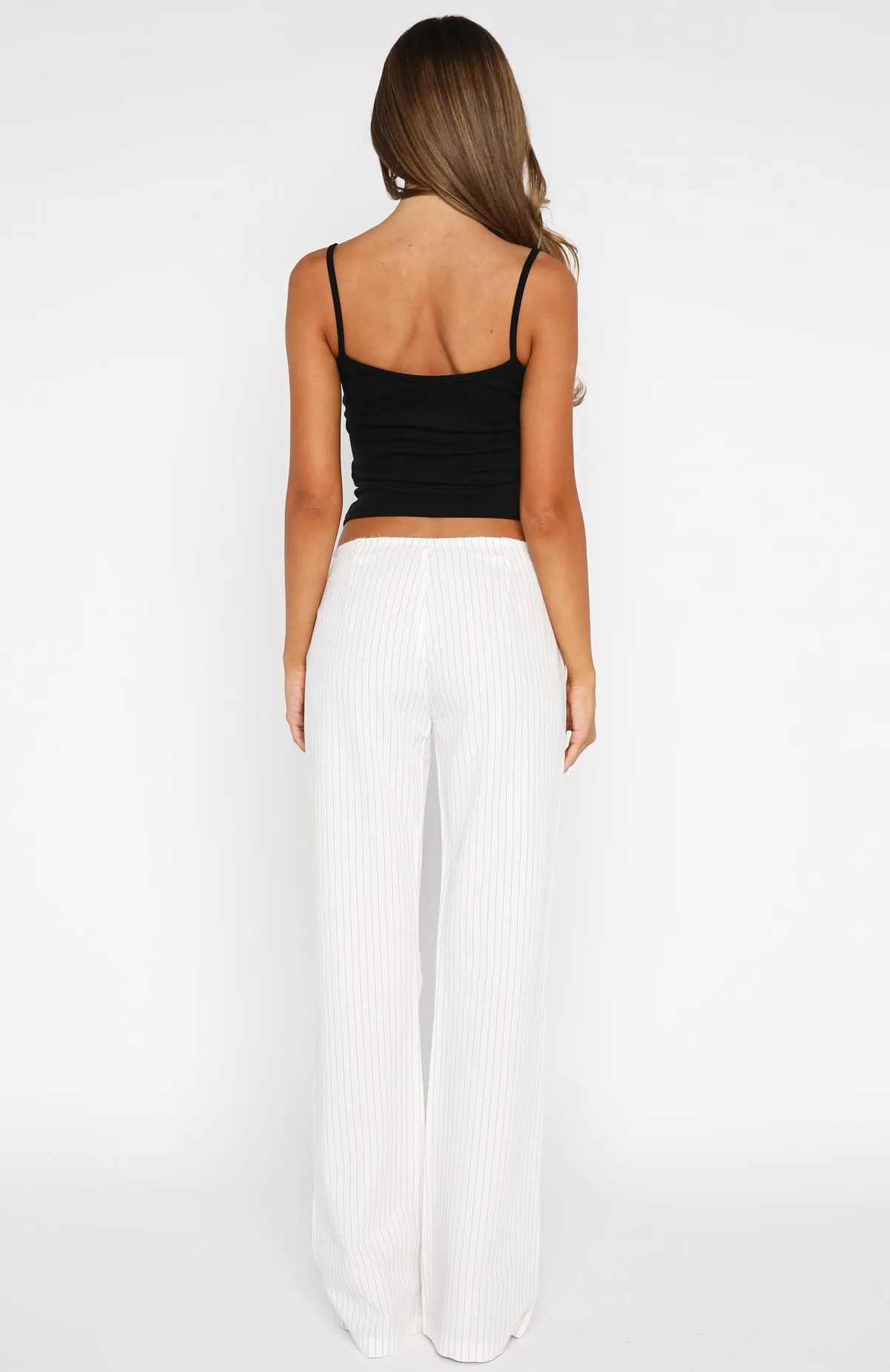 Getting You Close Pants White Pinstripe sold by White Fox Boutique product image thumbnail 4