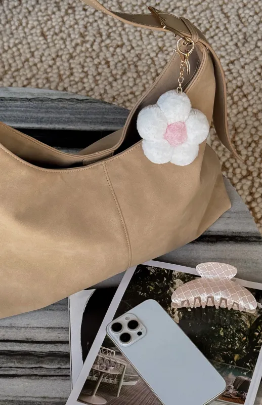 Petal Keychain White/Pink sold by White Fox Boutique