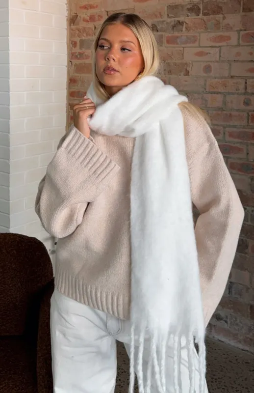 Luna Scarf White sold by White Fox Boutique