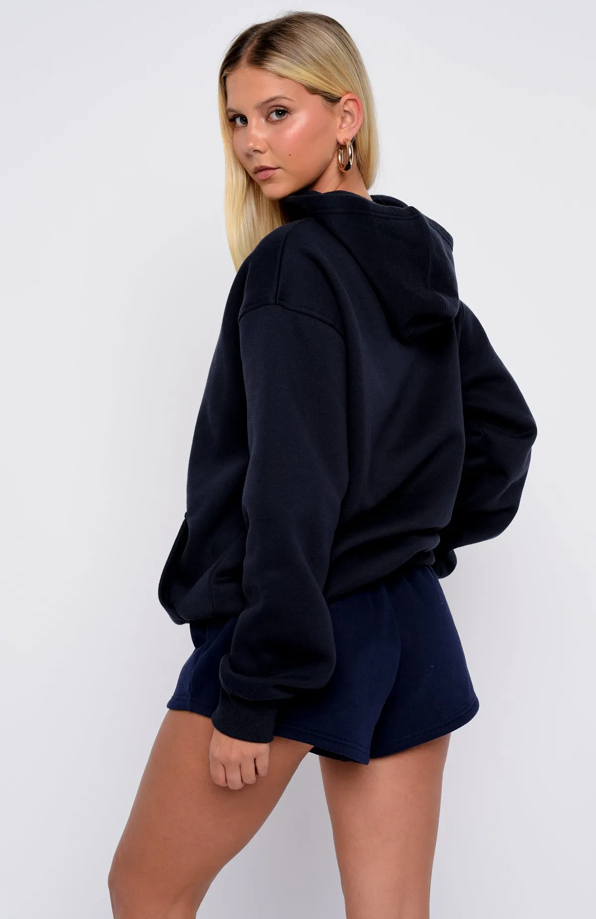 Took The Fall Oversized Hoodie Navy sold by White Fox Boutique product image thumbnail 4
