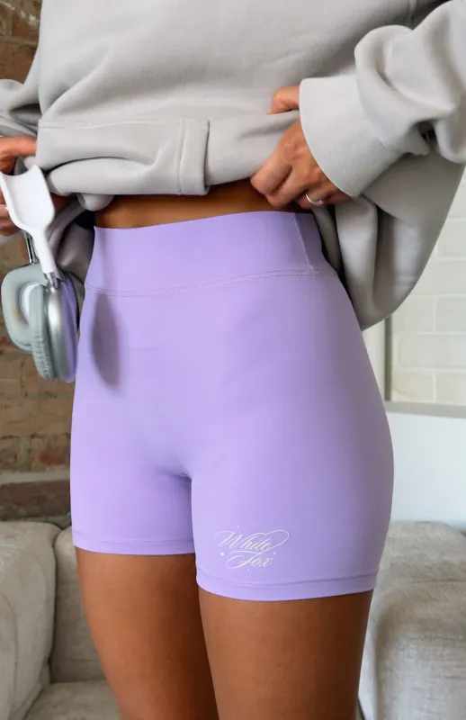 Love You Regardless Bike Shorts Lilac sold by White Fox Boutique