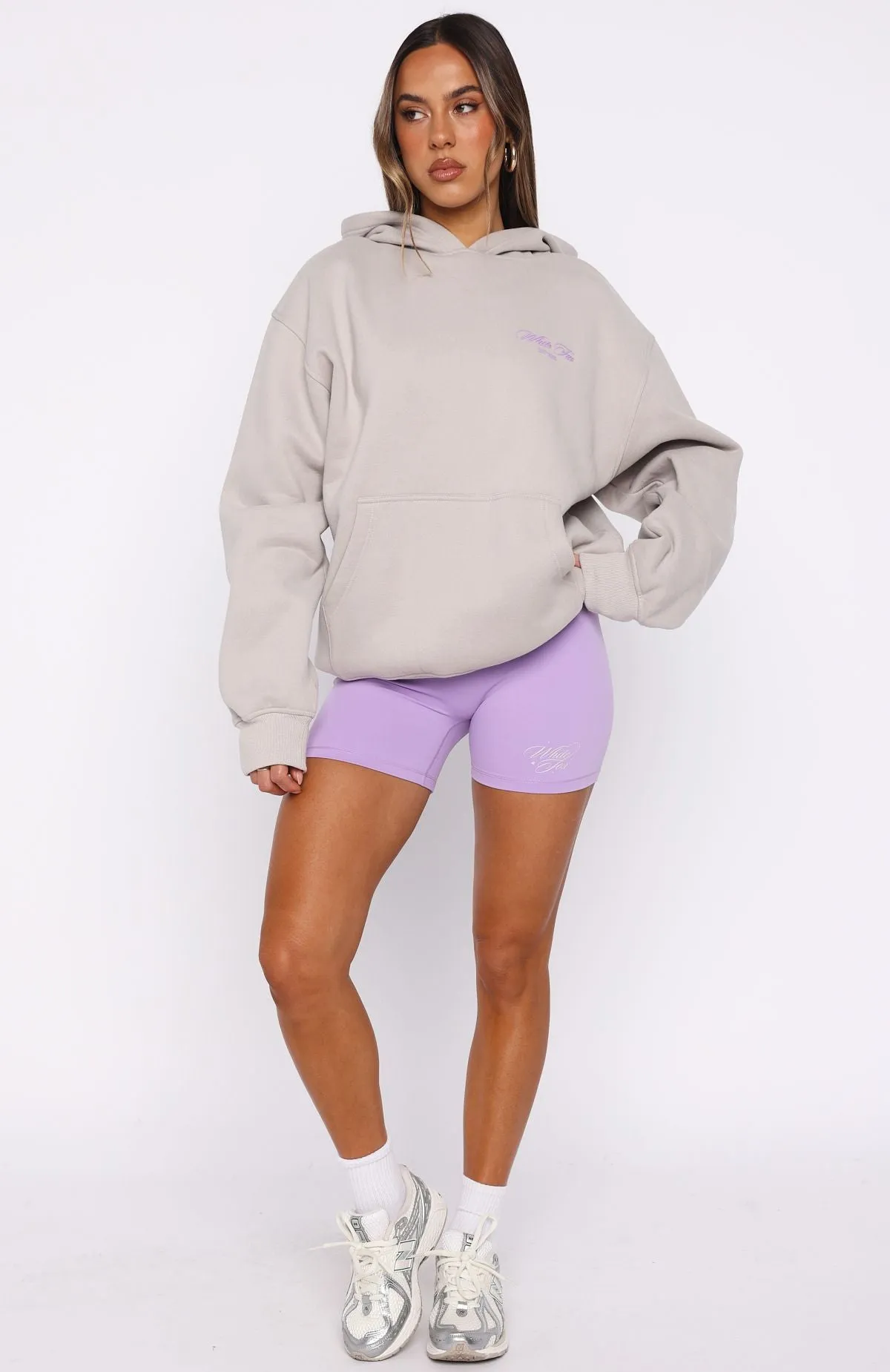 Love You Regardless Bike Shorts Lilac sold by White Fox Boutique product image thumbnail 5