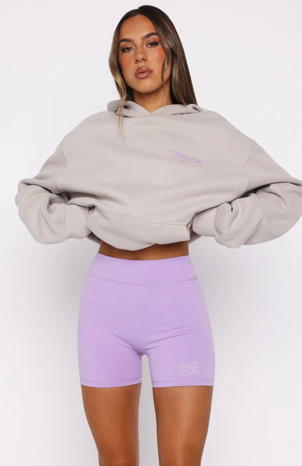 Love You Regardless Bike Shorts Lilac sold by White Fox Boutique product image thumbnail 2