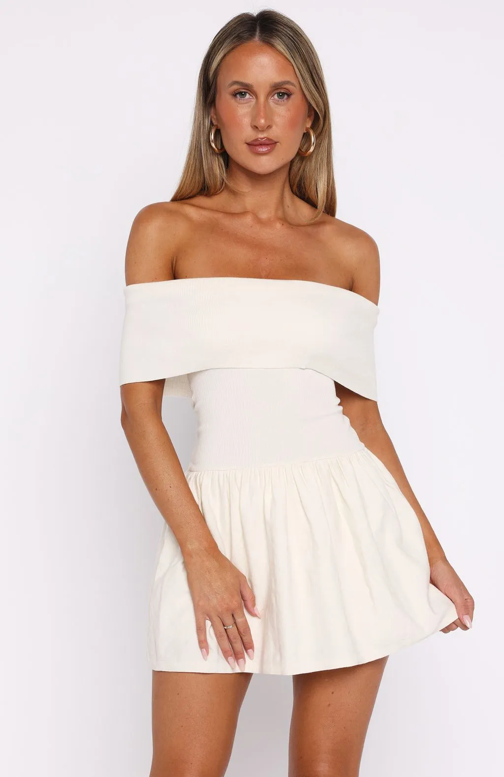 Wherever You Are Mini Dress Off White sold by White Fox Boutique product image thumbnail 2