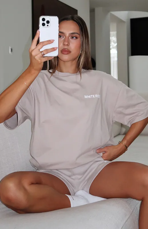 Core Classic Oversized Tee Moon sold by White Fox Boutique