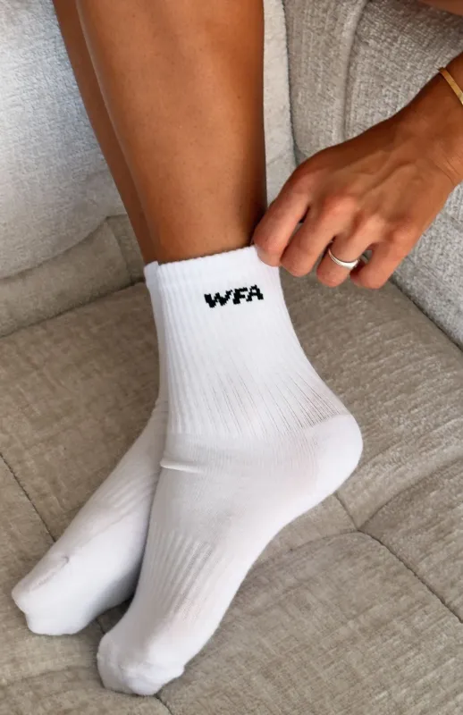 WFA 2 Pack Socks White/Black sold by White Fox Boutique