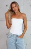 Admired By All Strapless Bustier White sold by White Fox Boutique