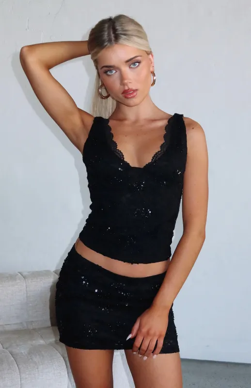 I Own My Night Lace Top Black sold by White Fox Boutique