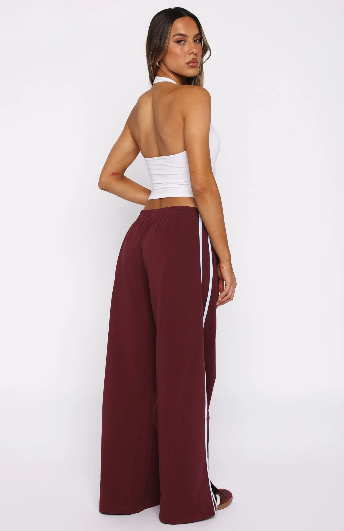 Make Me Promises Pants Burgundy sold by White Fox Boutique product image thumbnail 4