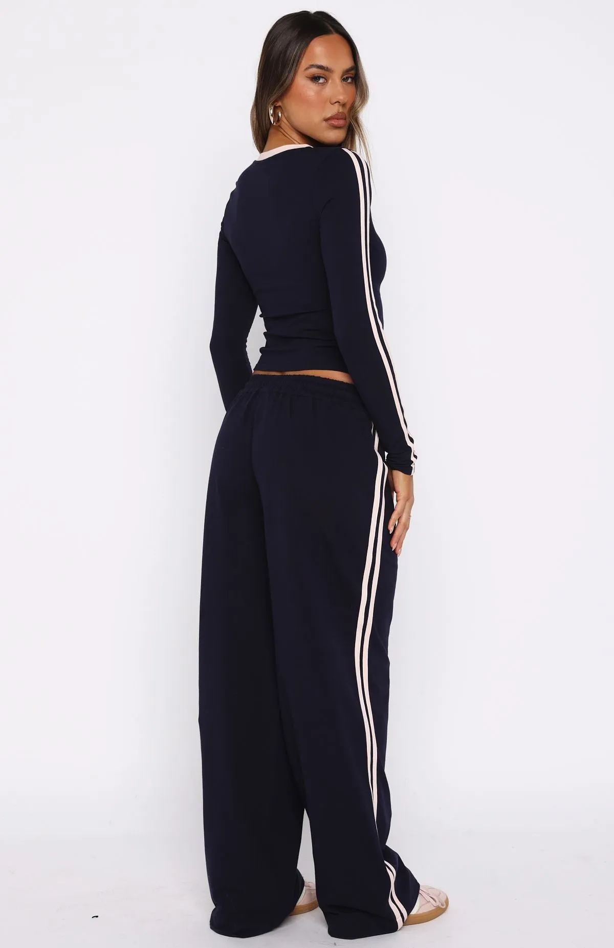 Star Of The Night Track Pants Navy sold by White Fox Boutique product image thumbnail 4