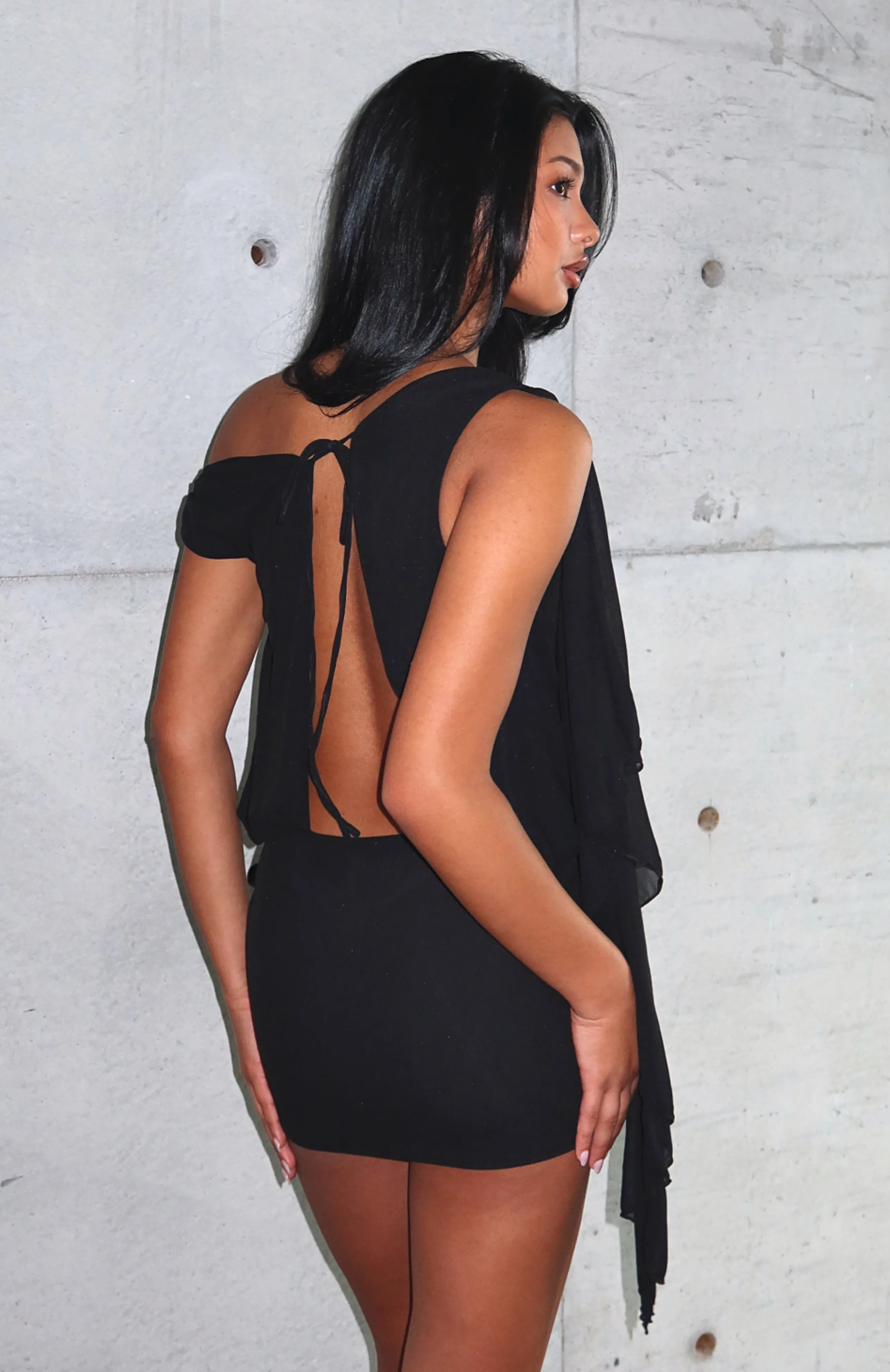 Sicilian Dreams Mini Dress Black sold by White Fox Boutique product image thumbnail 2