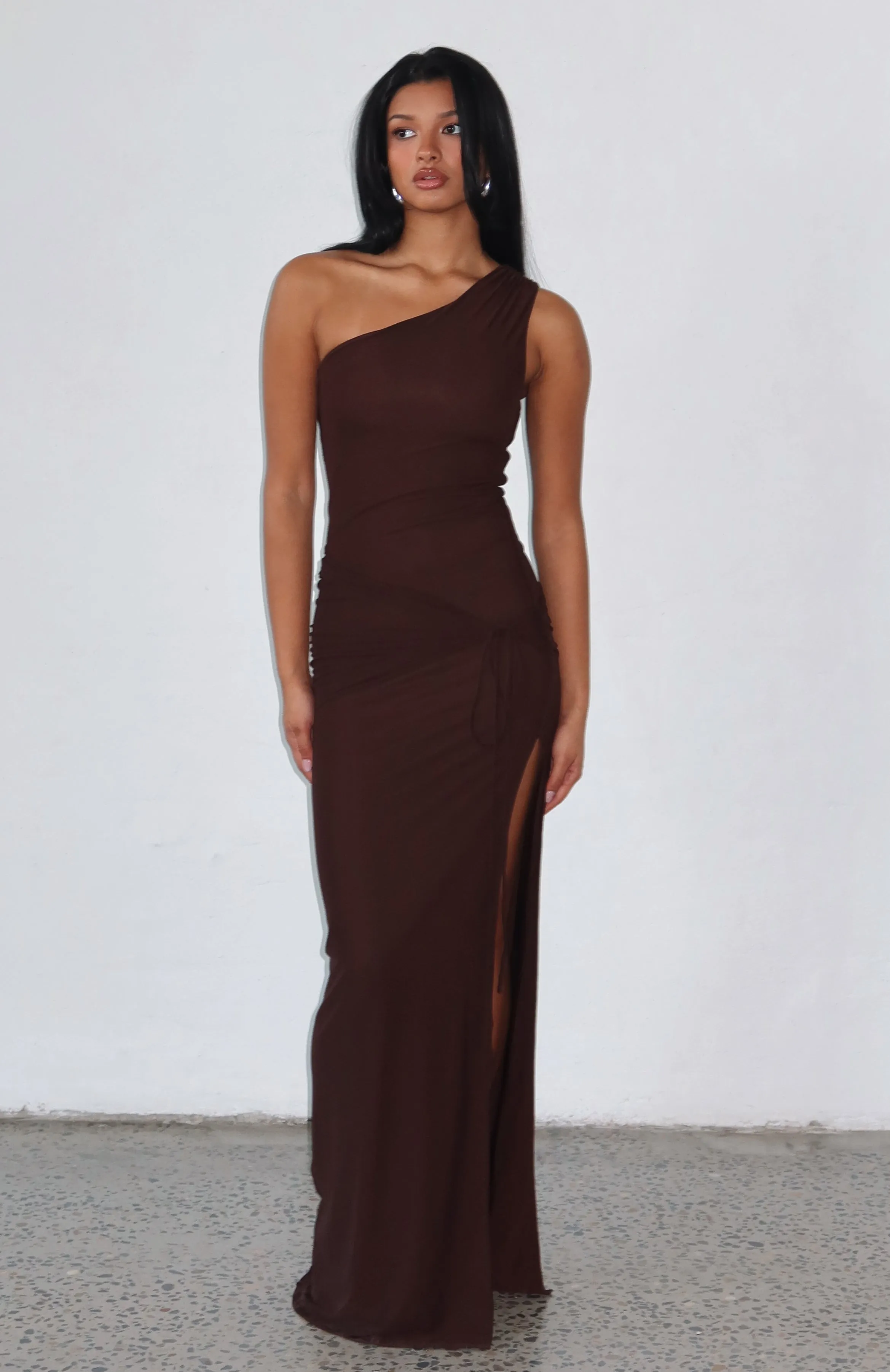 My Cure Maxi Dress Chocolate sold by White Fox Boutique product image thumbnail 5