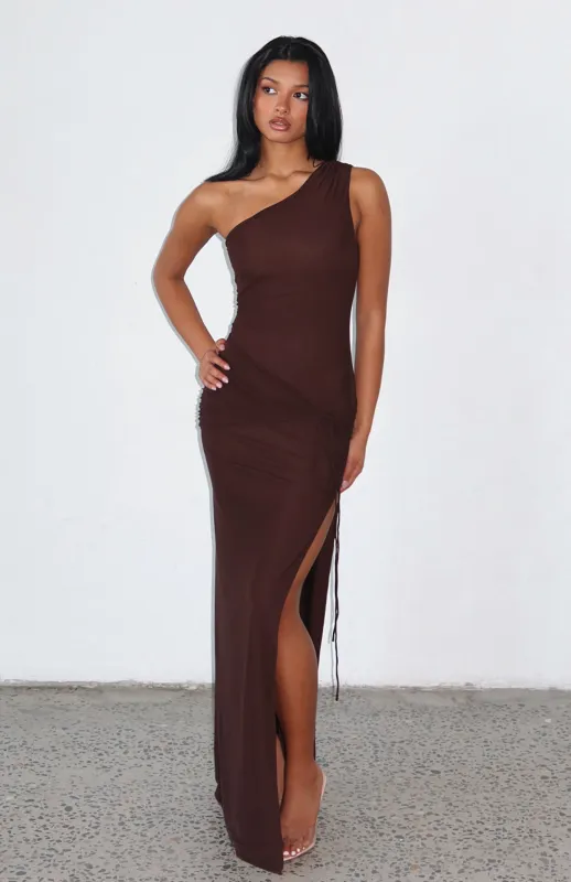 My Cure Maxi Dress Chocolate sold by White Fox Boutique