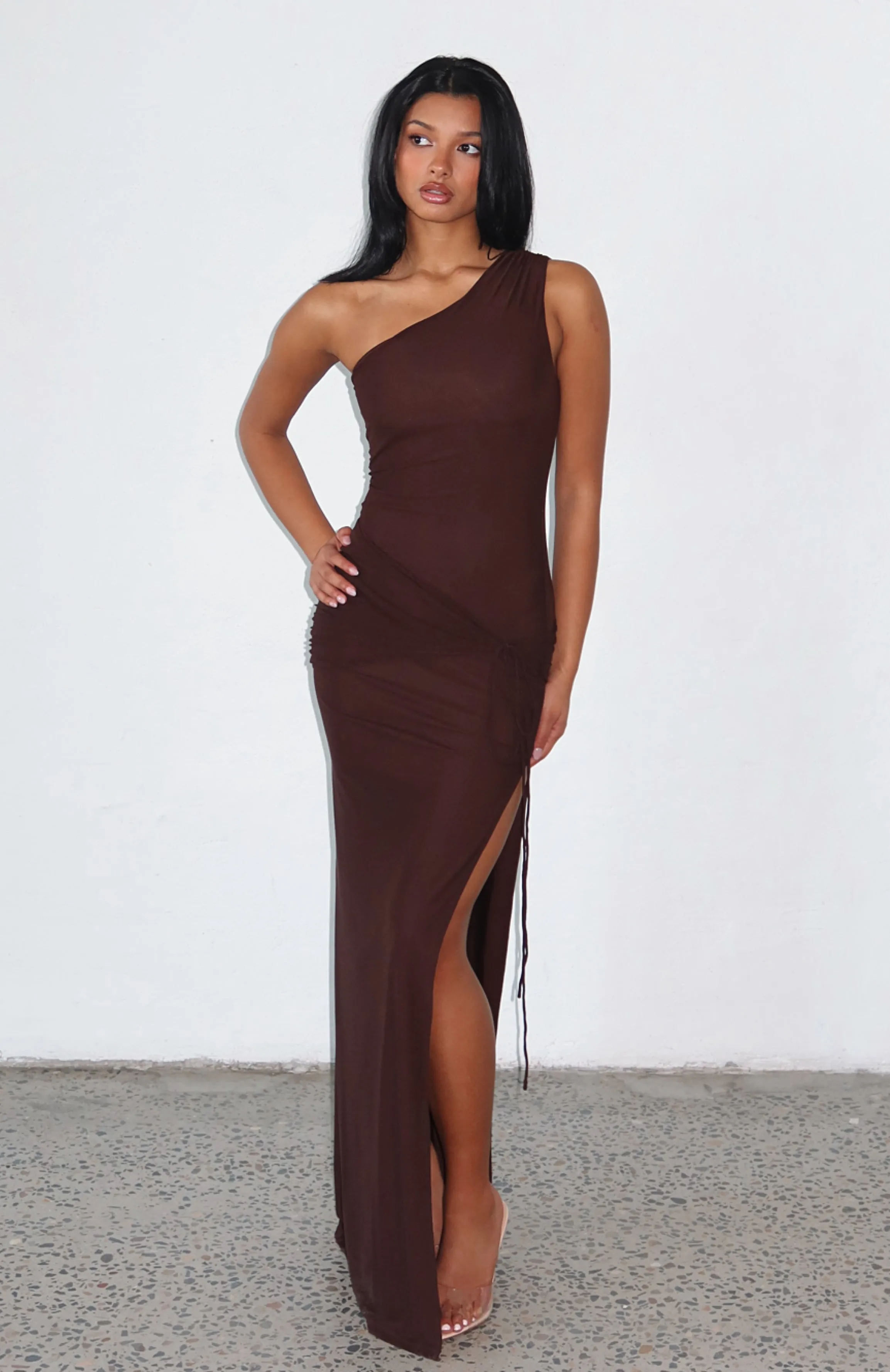 My Cure Maxi Dress Chocolate sold by White Fox Boutique