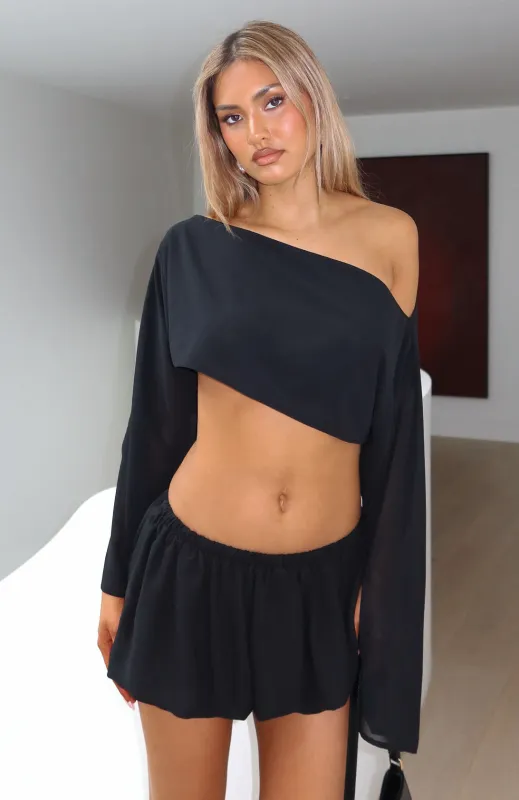 Sunkissed Memories Mini Skort Black sold by White Fox Boutique