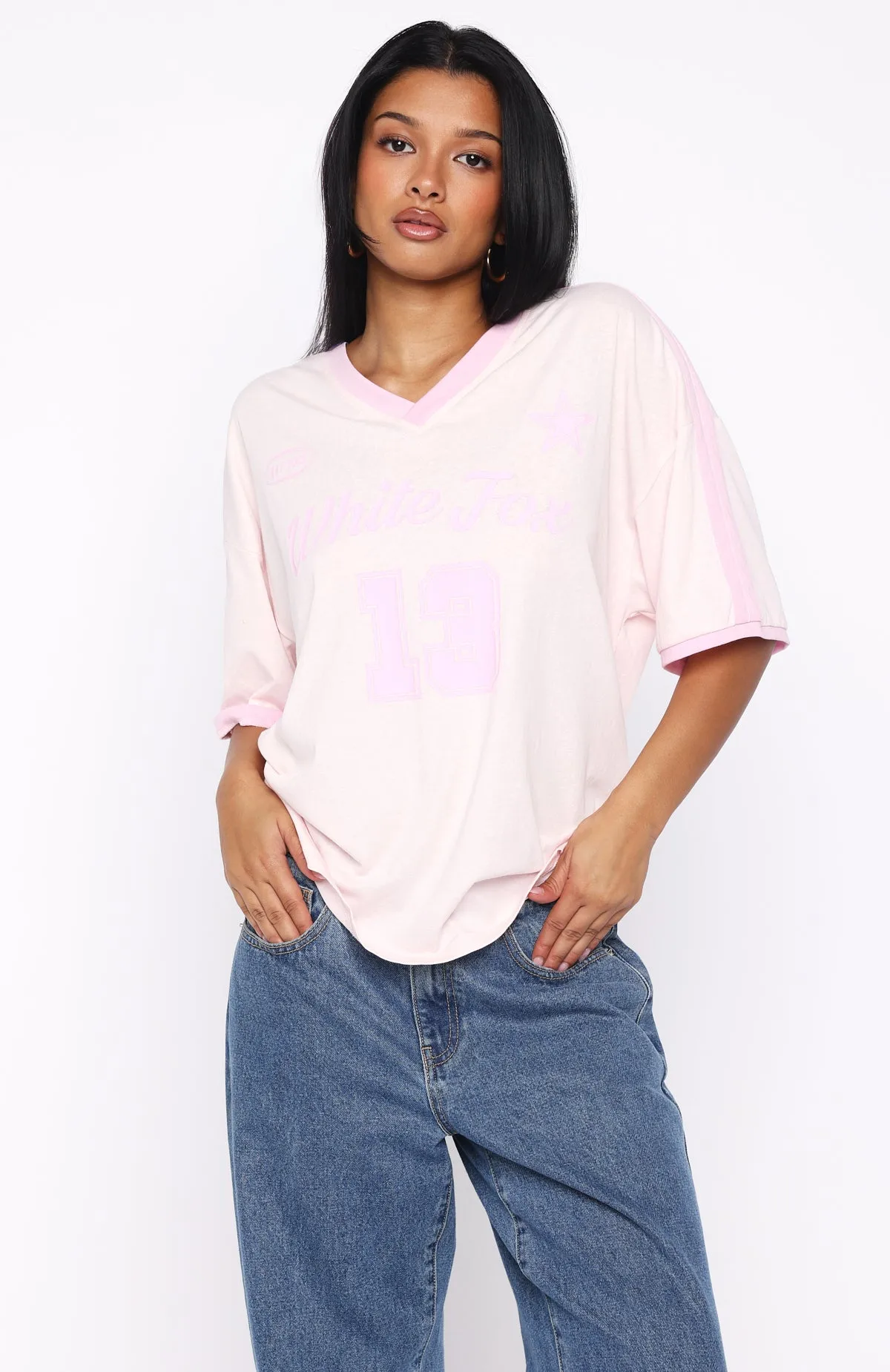 Life Goals Oversized Sports Tee Pink sold by White Fox Boutique product image thumbnail 2