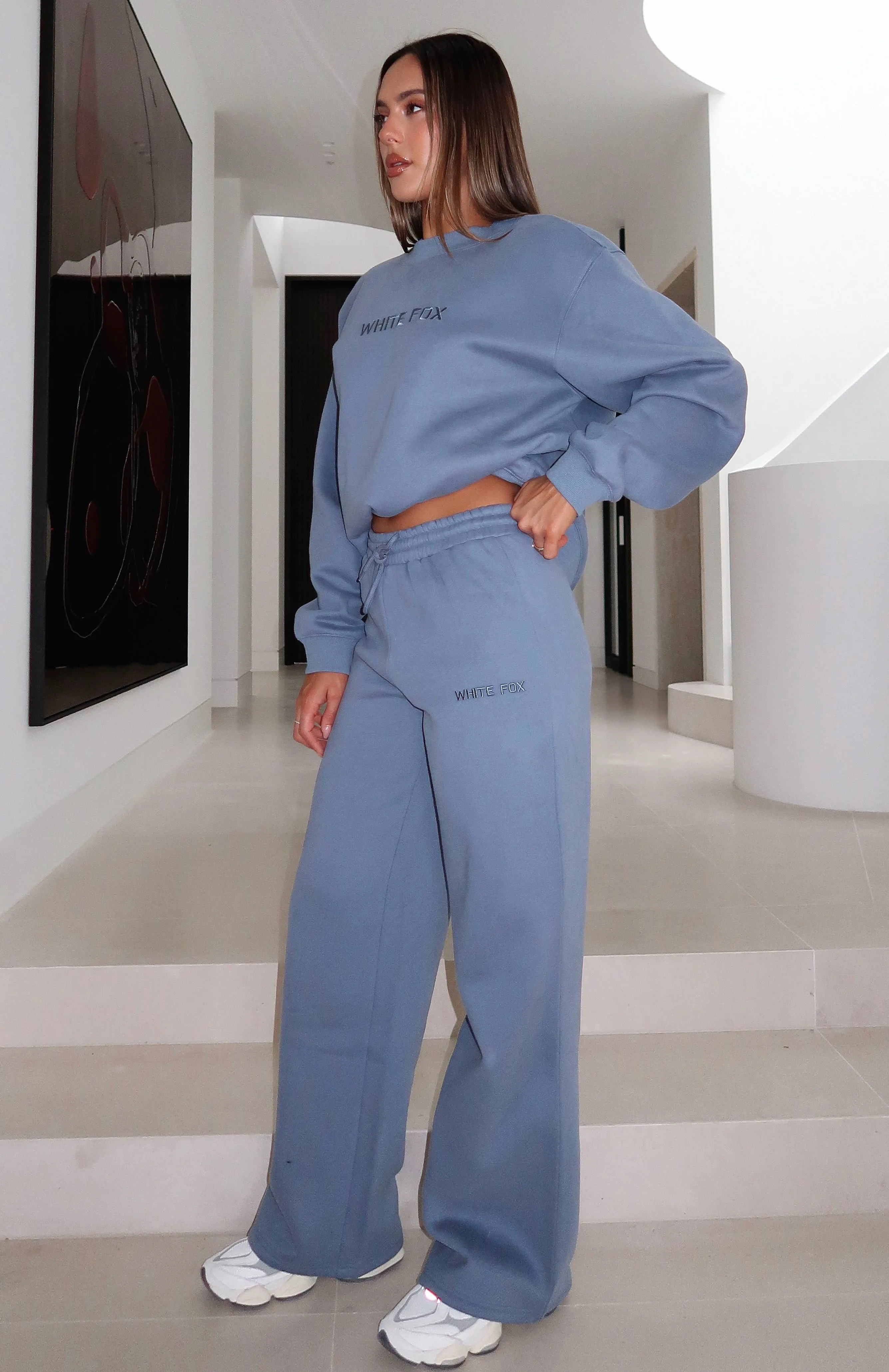 Stay Lifted Wide Leg Sweatpants Ocean sold by White Fox Boutique